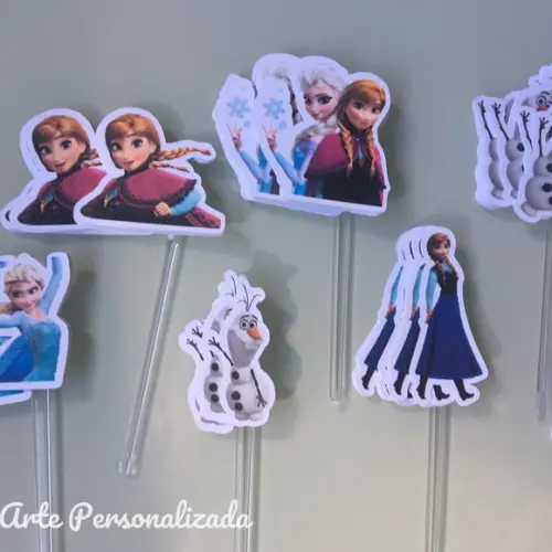 100 Unidades Aplique para Toppers Frozen