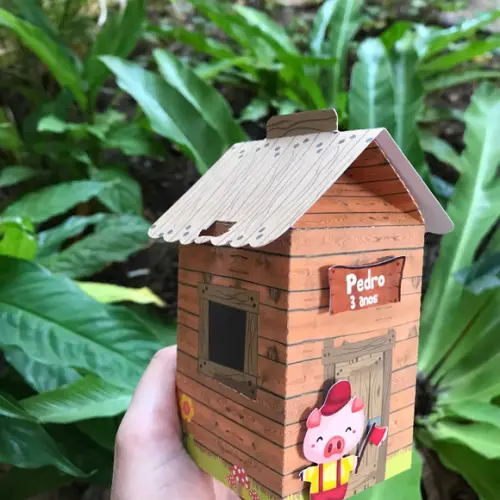 12 Unidades Casinha 3 Porquinhos