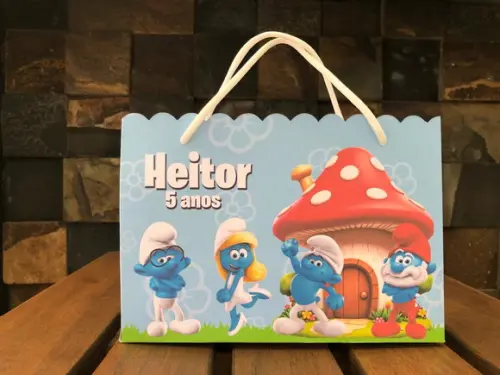 15 Sacolinhas Smurfs Menino