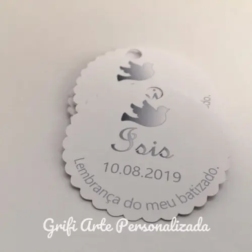 15 Unidades Tag Agradecimento Batizado
