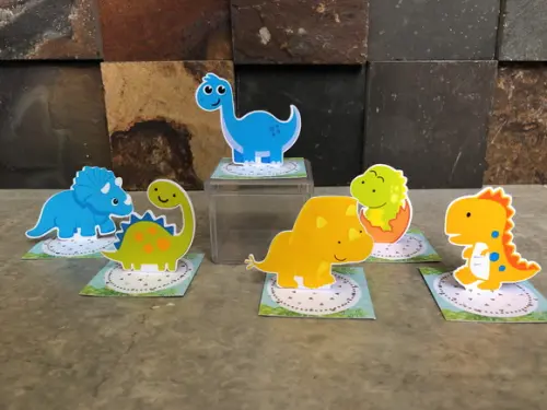 Aplique 3d para Caixa Acrílica Dinossauro Baby 10 Unidade