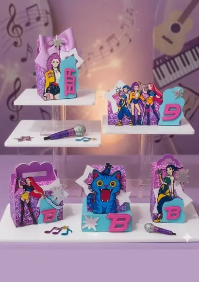 Caixa Personalizado Huntrix Guerreira do Pop