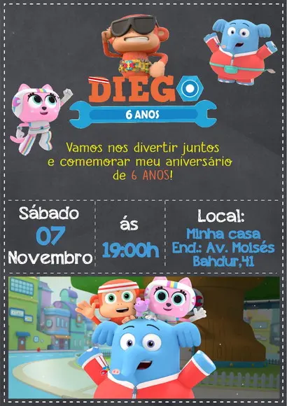 Convite Digital Chico Bon Bon