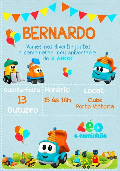 Convite Digital Léo o Caminhão