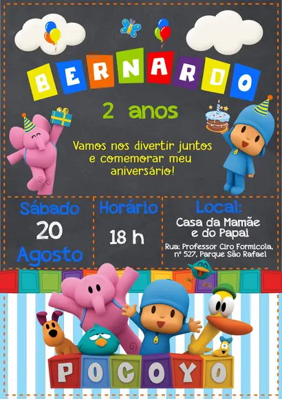 Convite Digital Pocoyo