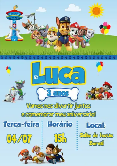 Convite Patrulha Canina