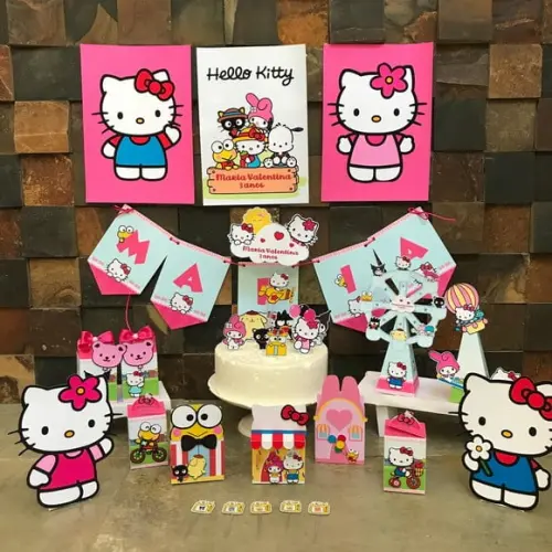 Hello Kitty Só Um Bolinho | Festa em Casa Hello Kitty
