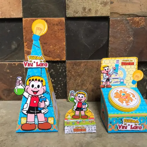 Kit 3 Caixas Turma da Mônica Franjinha
