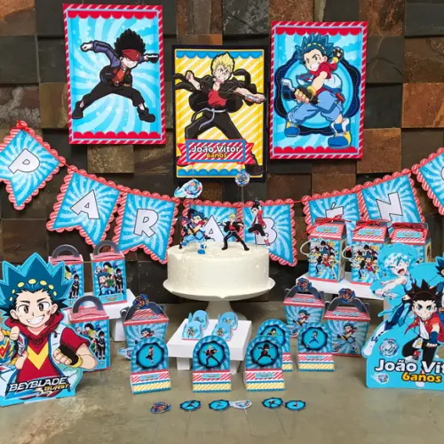 Kit Festa Aniversario Beyblade Só Um Bolinho