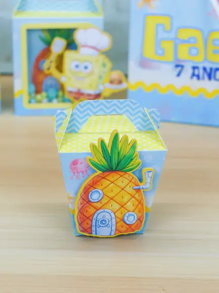 Kit Festa Personalizado Bob Esponja 46 Itens