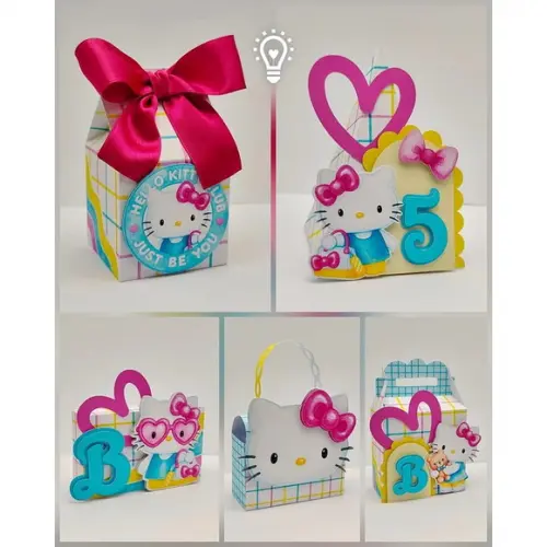 Kit Festa Personalizado Hello Kity 46 Itens