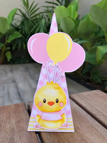 Personalizado Pintinho Amarelinho Menina Rosa