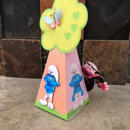 Personalizado Smurfs | Lembrancinha | Caixa | Menina