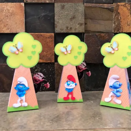 Personalizado Smurfs | Lembrancinha | Caixa | Menina