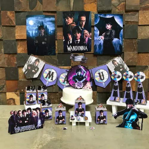 Personalizado Wandinha, Kit Festas