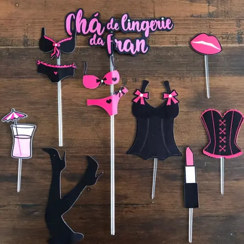 Topo Bolo Chá de Lingerie