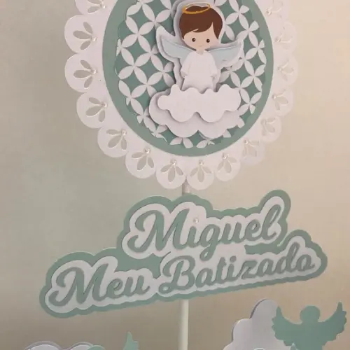 Topo de Bolo Batizado