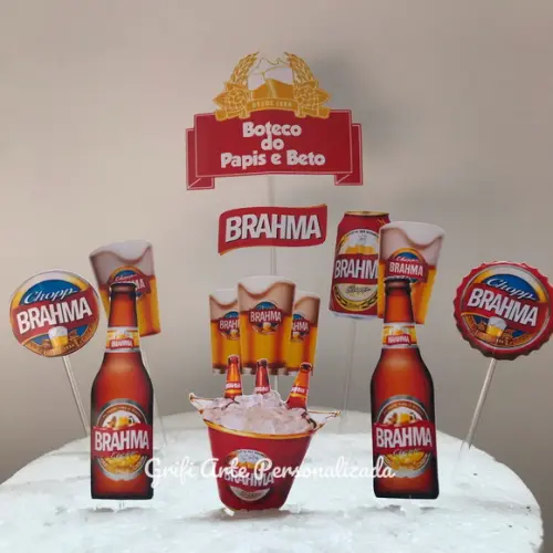 Topo de Bolo Cerveja Brama