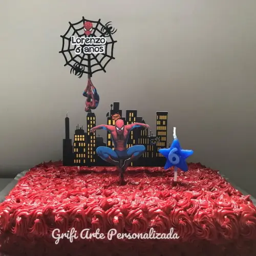 Topo de Bolo Homem Aranha