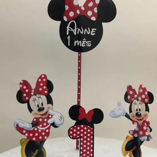 Topo de Bolo Minnie