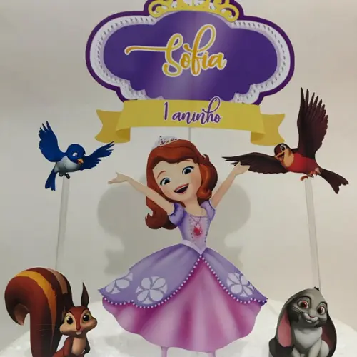 Topo de Bolo Princesa Sofia