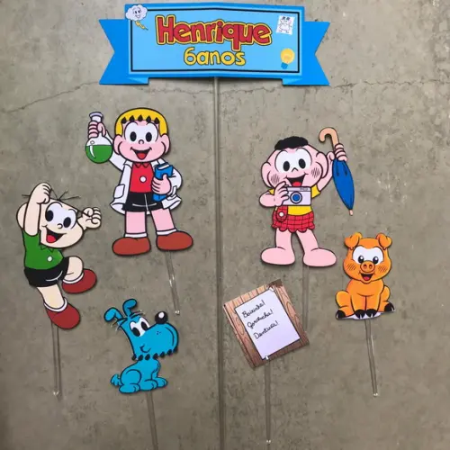 Topo de Bolo Turma da Monica Meninos