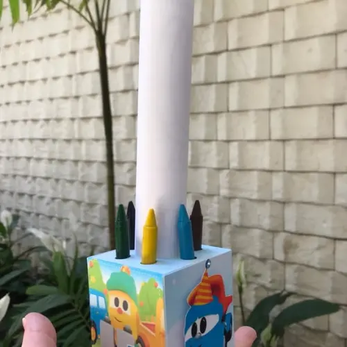 10 Caixa Cubo Giz de Cera e Desenhos
