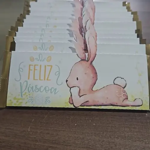 10 Lembrancinha de Páscoa- Capa para Barra de Chocolate