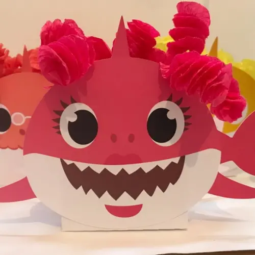 10 Unidades Centro de Mesa - Baby Shark