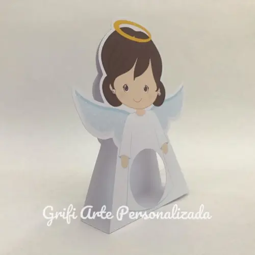 10 Unidades Porta Bombom Anjinho Batizado