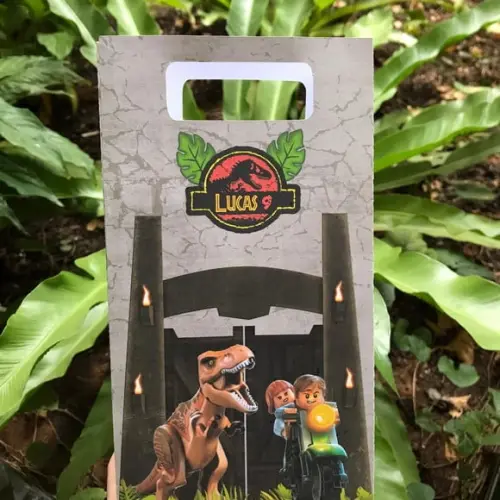 10 Unidades Sacolinha Jurassic World Lego Dinossauro