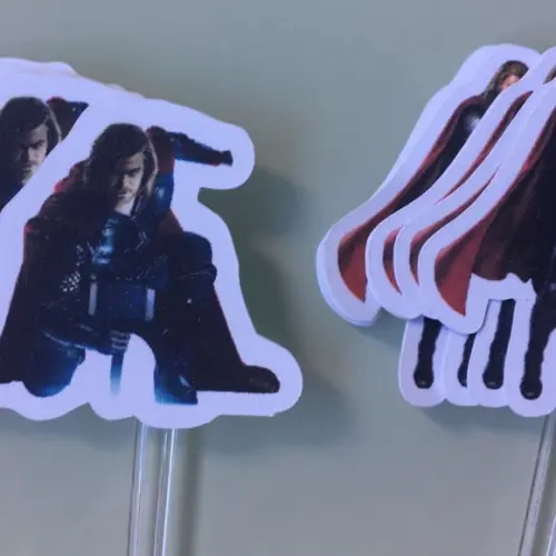 100 Unidades Apliques para Topper Vingadores - Super Heróis