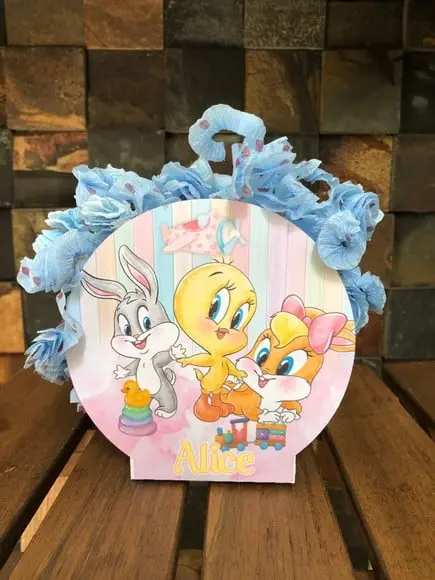 15 Centros de Mesa Baby Looney Tunes Menina