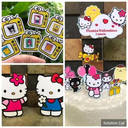 Hello Kitty Só Um Bolinho | Festa em Casa Hello Kitty
