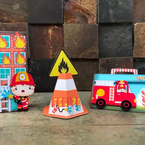 Kit Festa Bombeiro | Só Um Bolinho Bombeiro | Mesversário