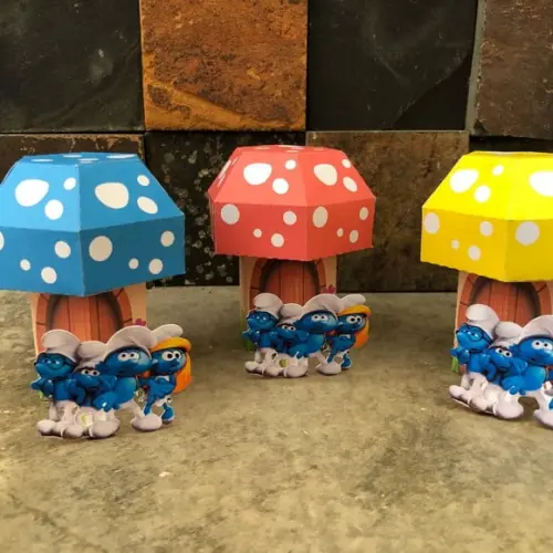 Personalizado Smurfs | Lembrancinha | Caixa | Menina