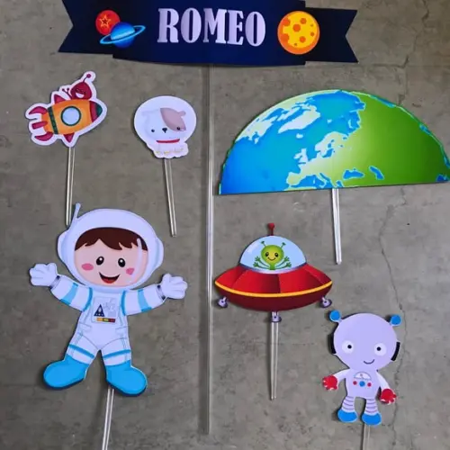 Topo de Bolo Astronauta