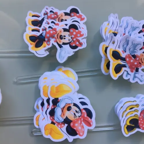 100 Unidades Aplique para Topper Minnie