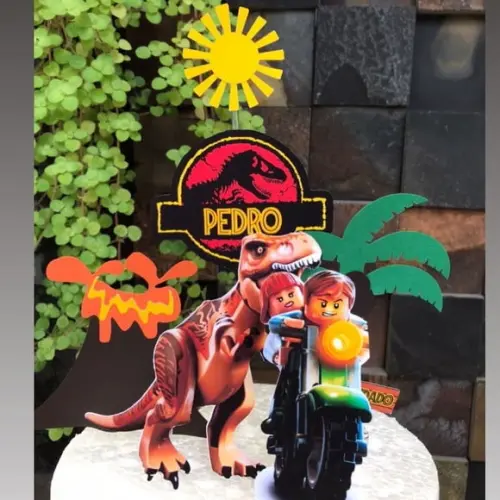 Decoração Jurassic World Lego
