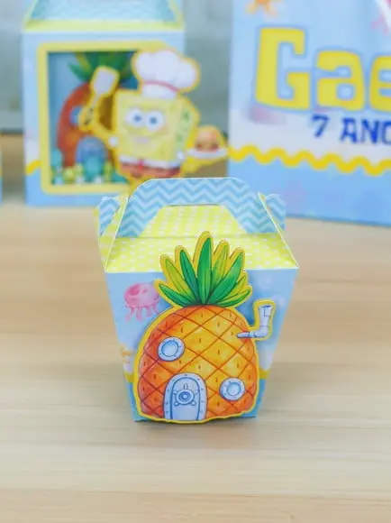 Kit Festa Personalizado Bob Esponja 46 Itens