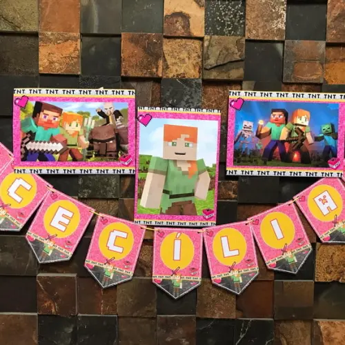 Kit Festas, Minecraft Menina
