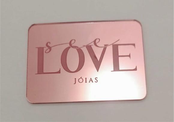 10 Tags 10x10cm em Acrílico Dourado, Prata ou Rosê