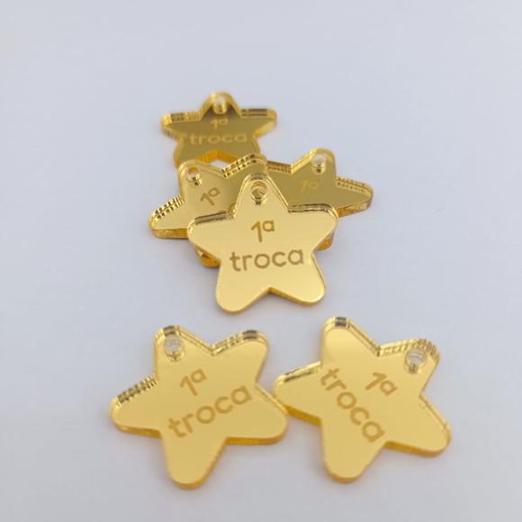 10 Tags 2cm de Diâmetro em Acrílico Espelhado