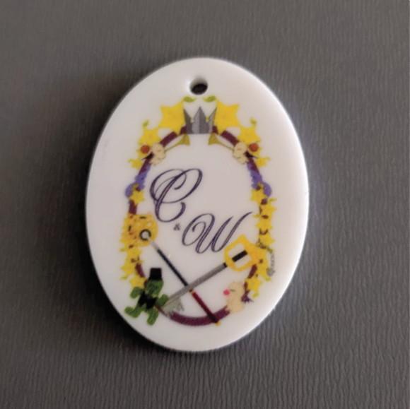 150 Tags em Acrílico Branco com Impressão Uv
