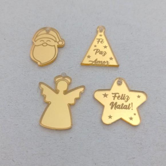 Kit com 50 Tags de Natal 2x2,5cm