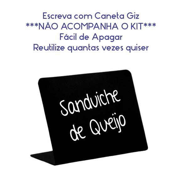 Placa Acrílico Tag Buffet Self-service Restaurantes Kit 10