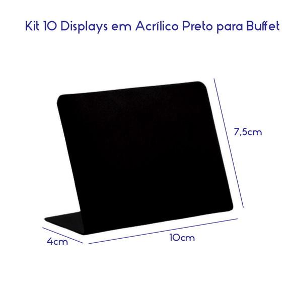 Placa Acrílico Tag Buffet Self-service Restaurantes Kit 10