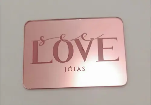 10 Tags 10x10cm em Acrílico Dourado, Prata ou Rosê