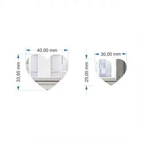 Mini Corações Decorativos em Acrílico Espelhado