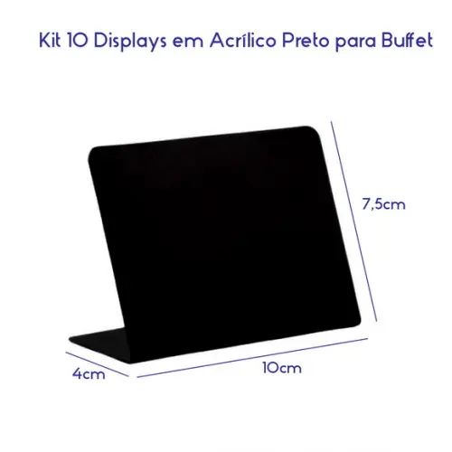 Placa Acrílico Tag Buffet Self-service Restaurantes Kit 10